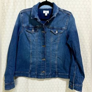 Women's Croft & Barrow Button-Front Denim Jacket, Small